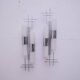 Pair of opaline and chrome wall lights, 1970
