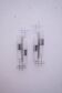 Pair of opaline and chrome wall lights, 1970