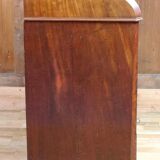 Mahogany and marble toilet chest of drawers - louis philippe period 19th century