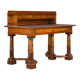 Wilhelmine secretary in walnut & exotic veneer with leather top
