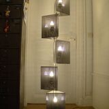 Vintage perforated metal floor lamp