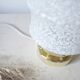 White Clichy glass table lamp