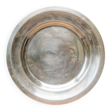 Circular plate Christofle in silver-plated metal