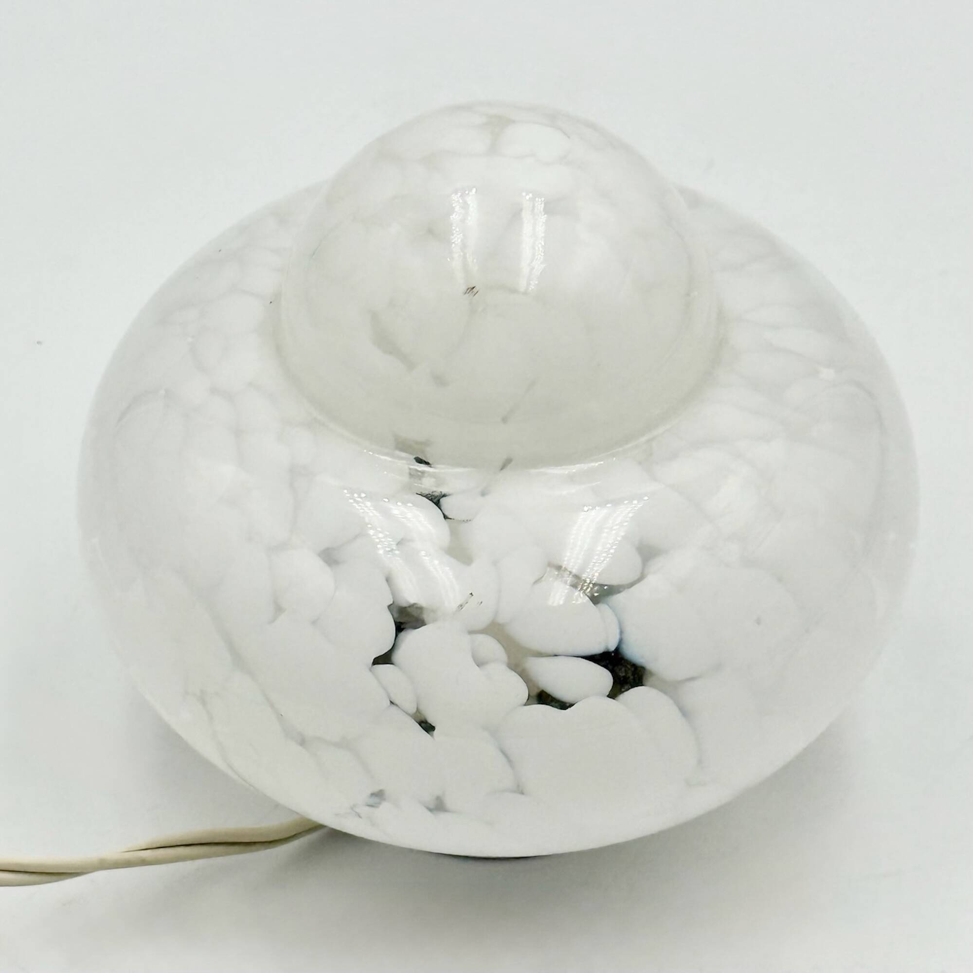 Lampe de table UFO en verre marbré, années 1960