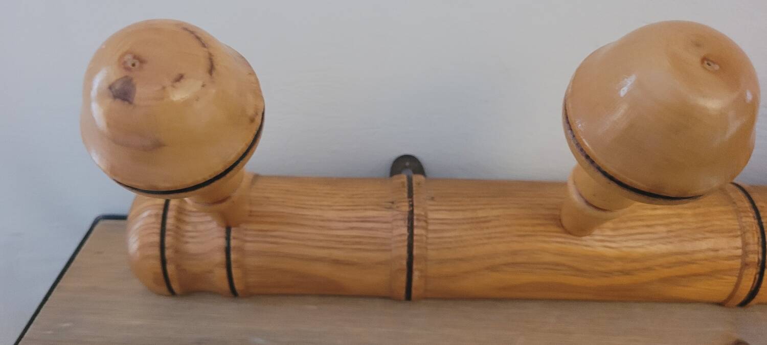 Wooden coat rack