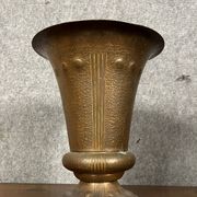 Art Nouveau period Medicis vase in gilded brass circa 1900