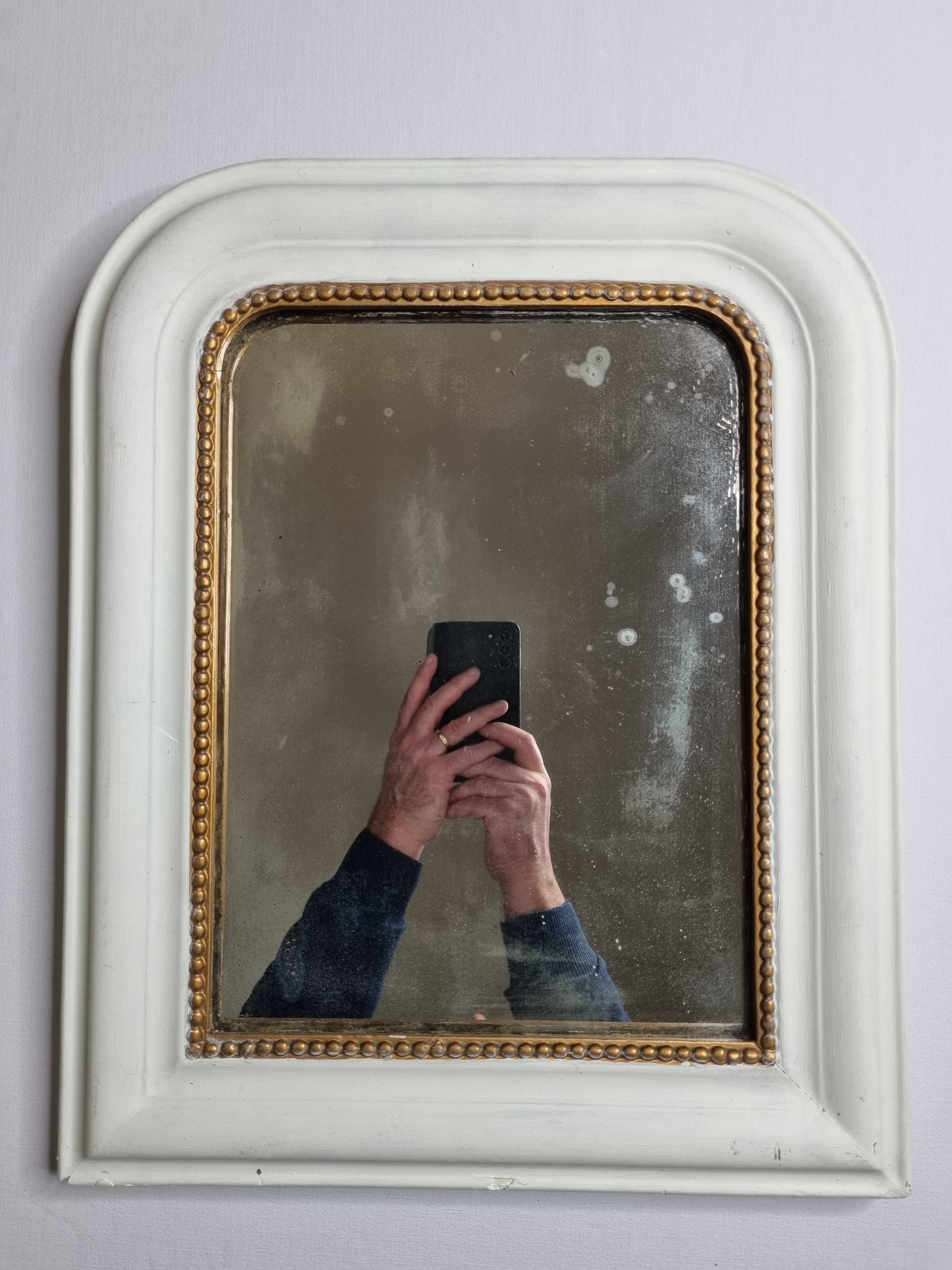 Miroir à poser vintage de style Louis Philippe 49 cm x 40 cm