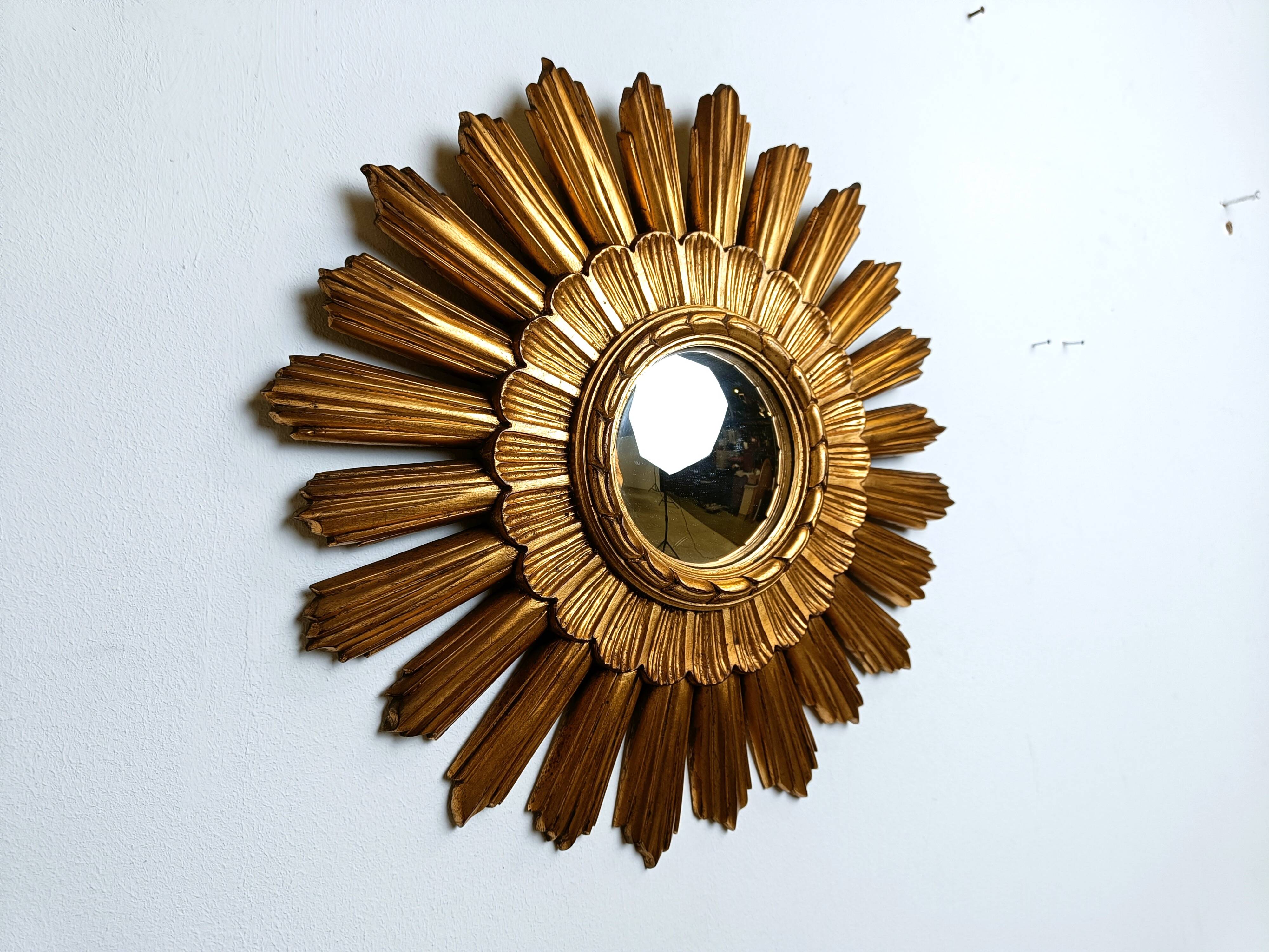 Vintage sunburst mirror, 1960s
