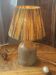 Stoneware lamp, wool lampshade