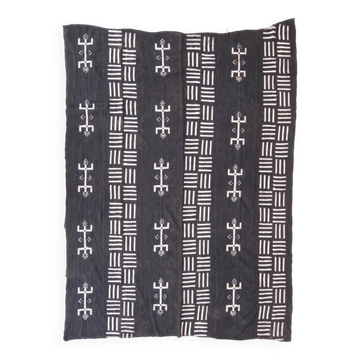 Vintage fabric from Mali black and white - 157 x 210 cm