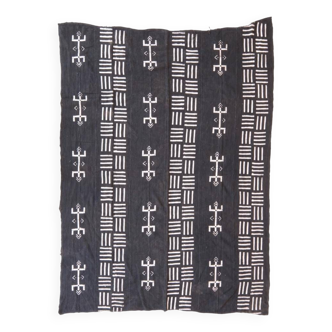 Tissu vintage du Mali noir et blanc
