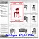 2 chaises bistrot n° 714, gustave siegel pour kohn, 1910. no thonet