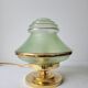 Lampe Art déco en laiton et verre