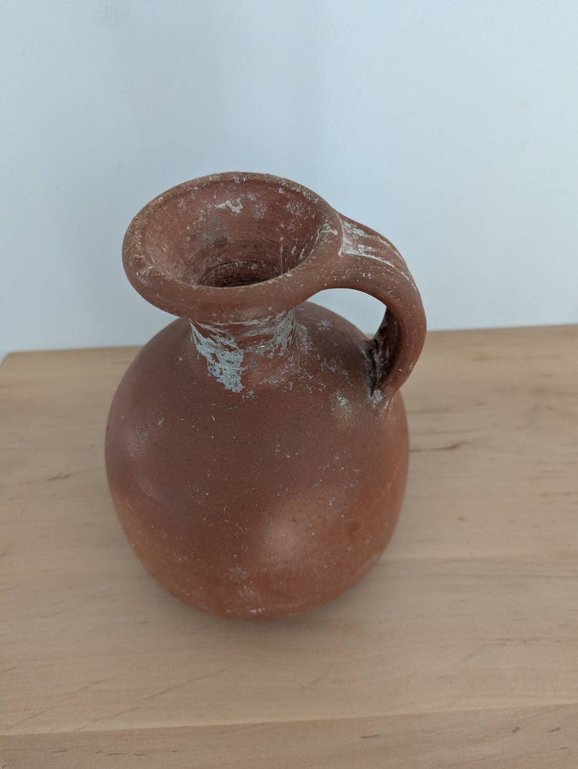 Terracotta amphora vase