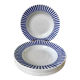 Lot of 6 hollow plates digoin sarreguemines model "monique" 30s