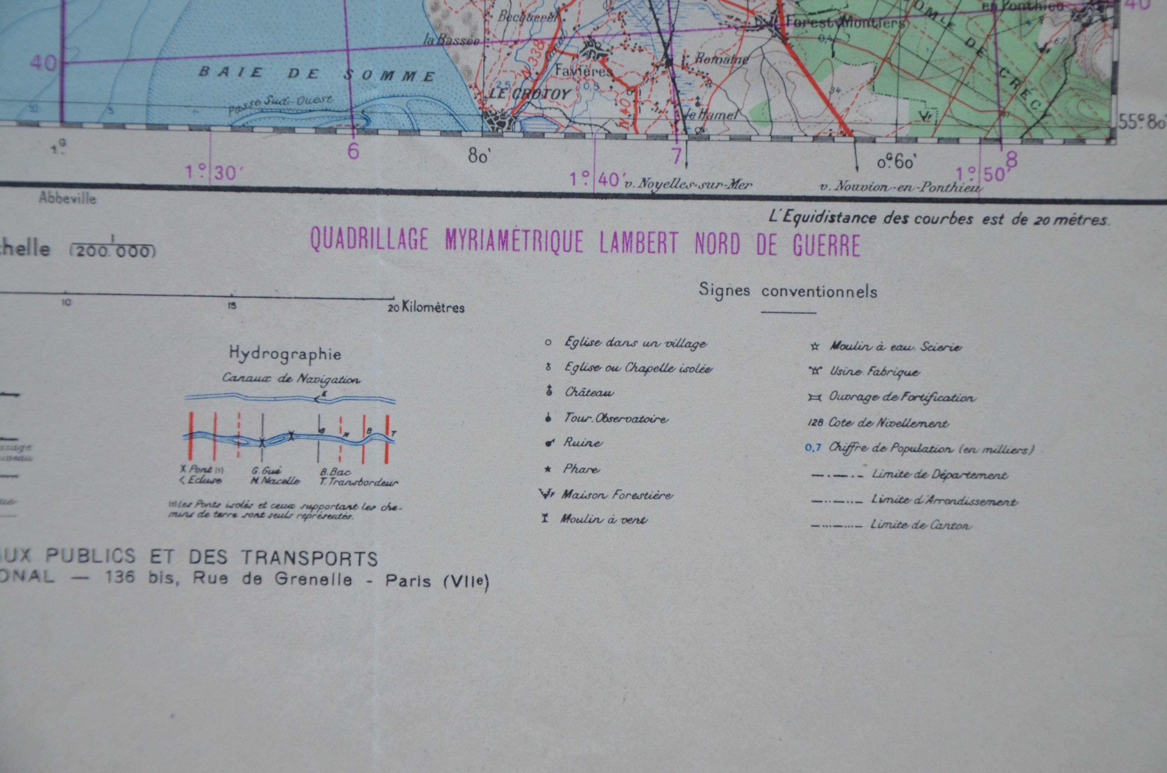 Map n ° 3, Boulogne-Calais, army Edition