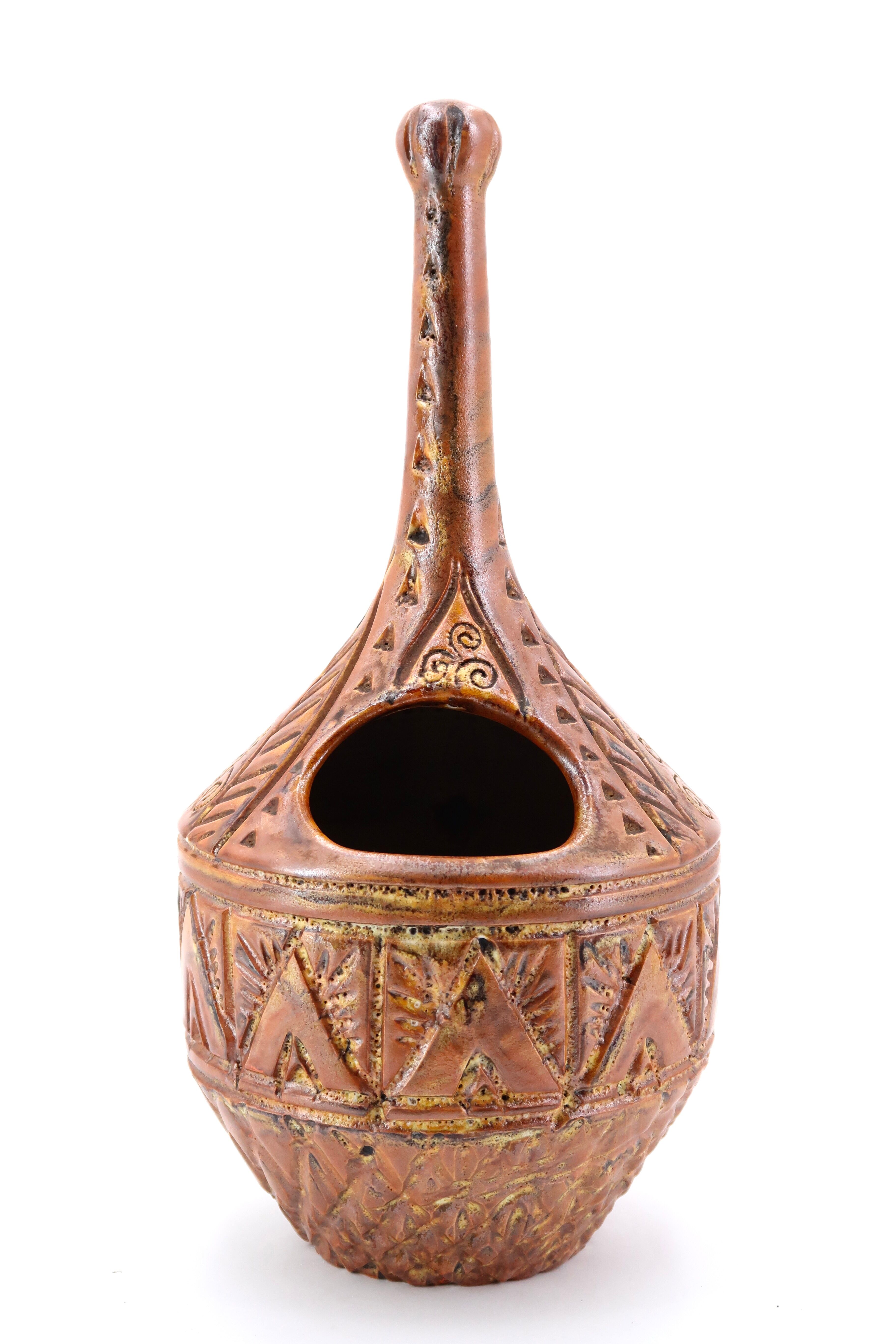 Stylized ceramic pitcher by Huguette Bessone, Vallauris