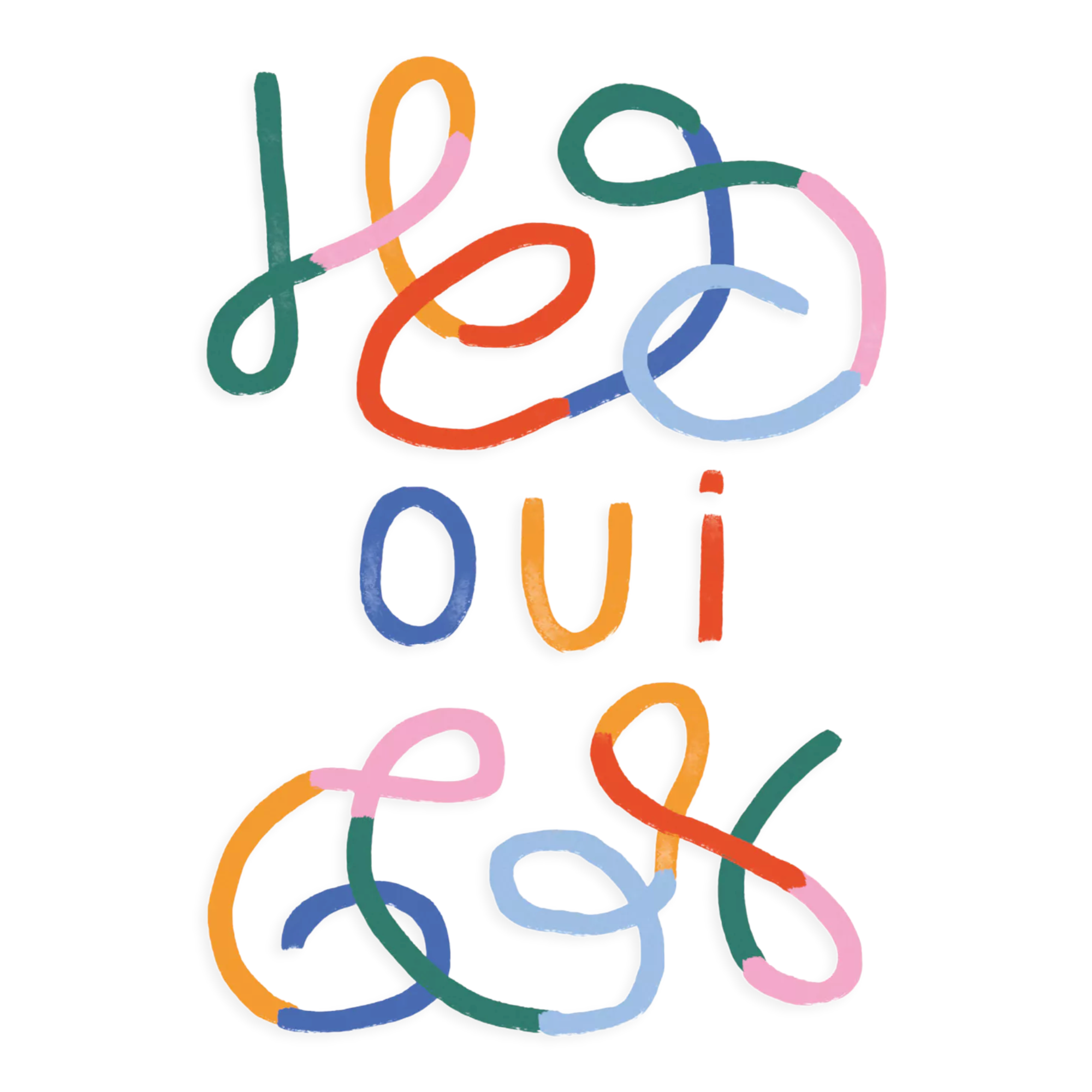 Wall poster Yes multicolor lines 30cm*40cm