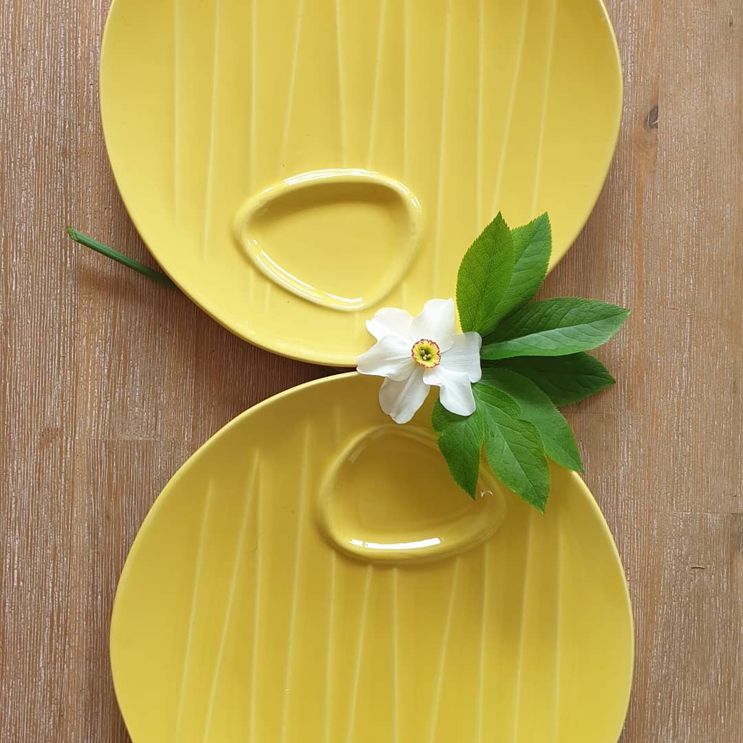 Duo plates with asparagus