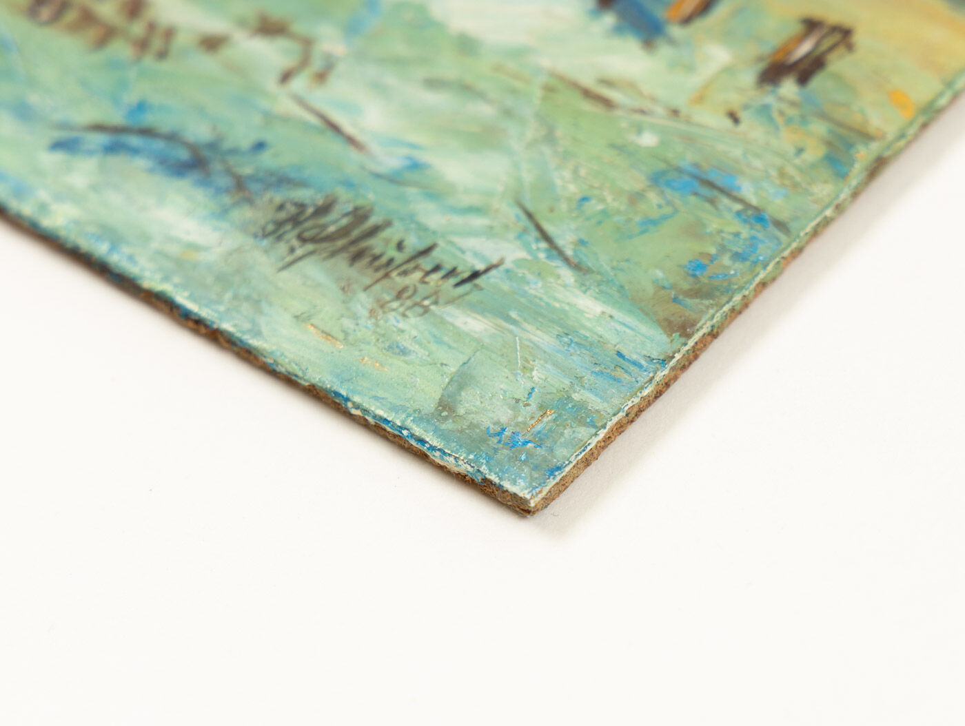 Seacoast, oil on plate