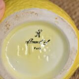 Vintage lemon pitcher barbotine