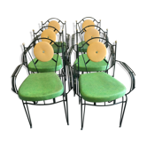 Suite de 4 fauteuils de bar des années 50/60
