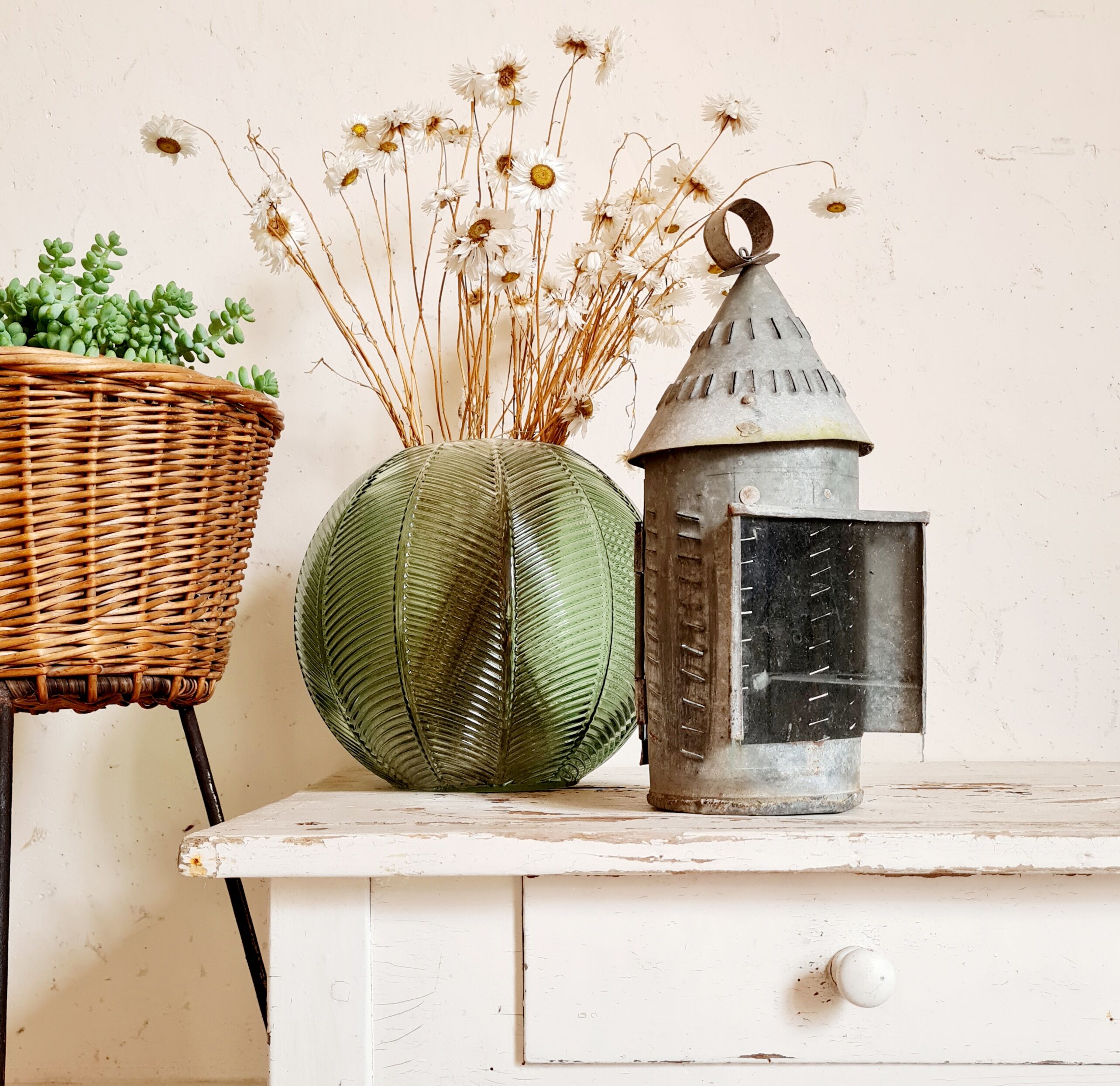 Vintage metal lantern