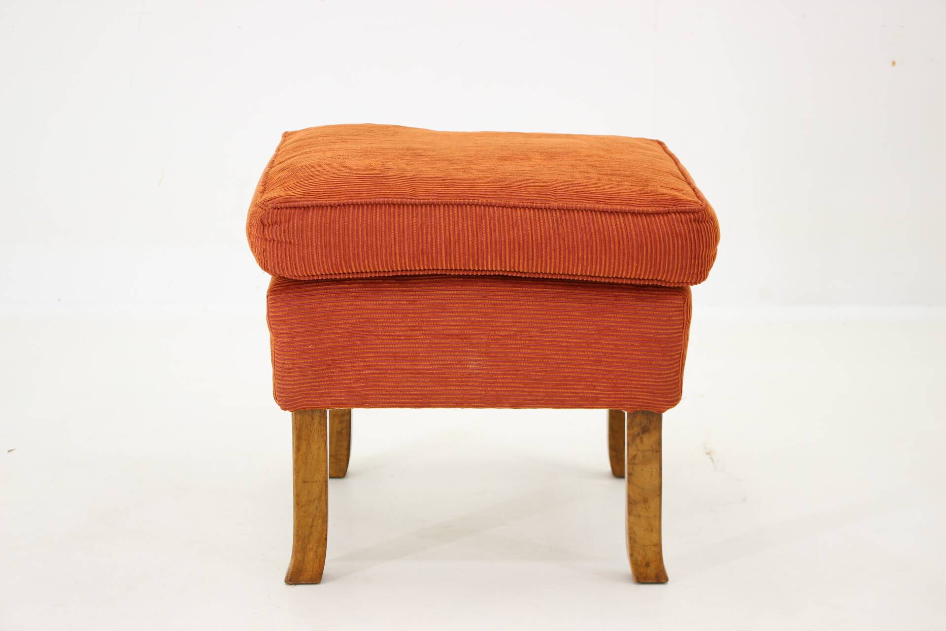 1930s art deco armchair with tabouret, czechoslovakia