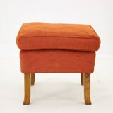 1930s art deco armchair with tabouret, czechoslovakia