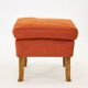 1930s art deco armchair with tabouret, czechoslovakia