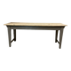 Table de ferme relookée bois et gris – charme campagne chic