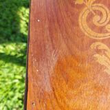 bistro chairs with pattern on the seat