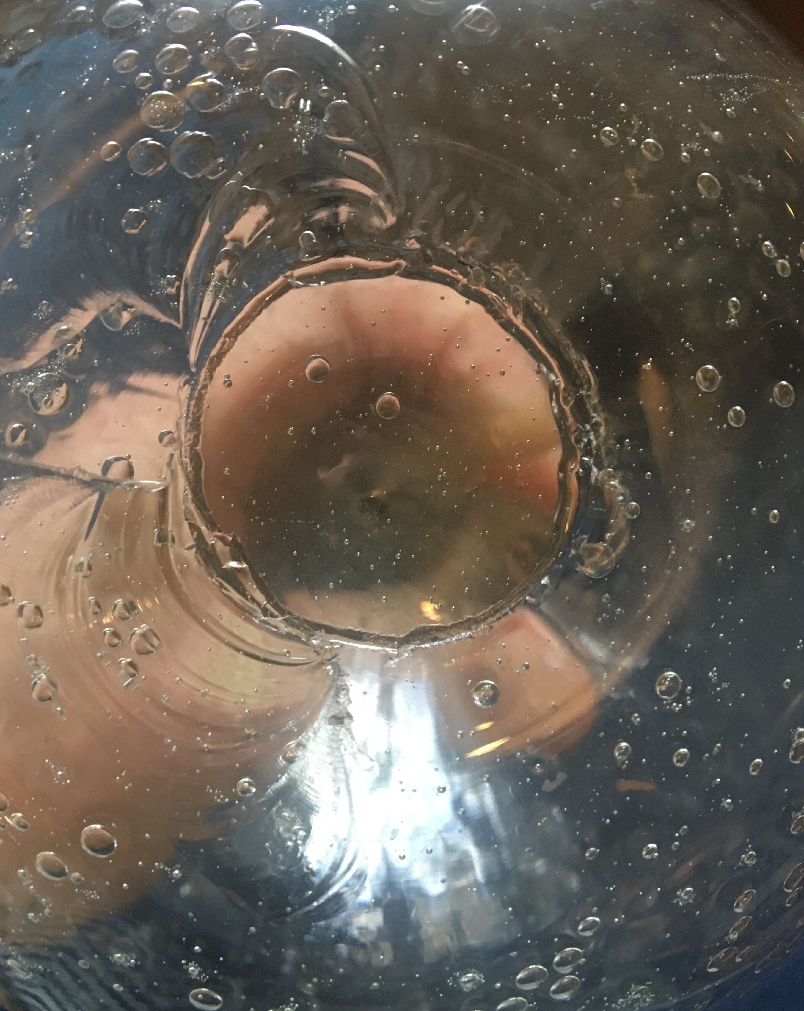 Bubble glass soliflore vase signed Biot 1960-1970