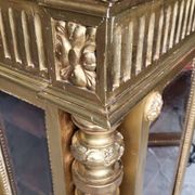 Louis xvi display cabinet in gilded wood