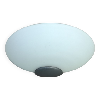 Half moon wall lamp in opaline glass 35 cm