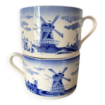 Antique tea or chocolate cups from Badonviller.