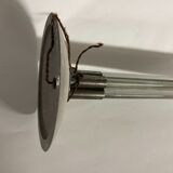 Steel and solid glass lamp from the 40s/50s