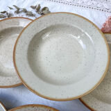 6 assiettes creuses en grès Tulowice