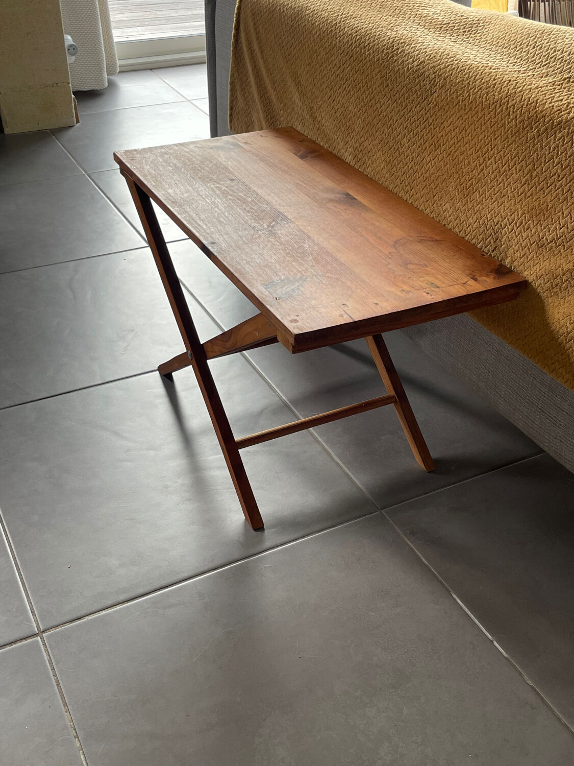 Rectangular wooden coffee table