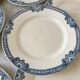 set of 8 dessert plates Terre de Fer Salins model Jumièges late nineteenth