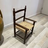 Children's straw armchair