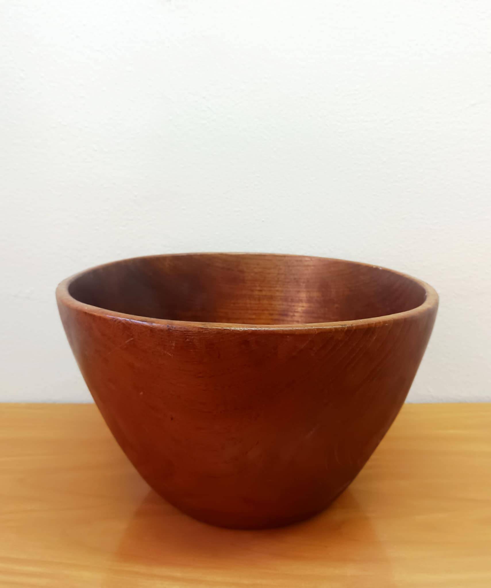 Large vintage teak bowl