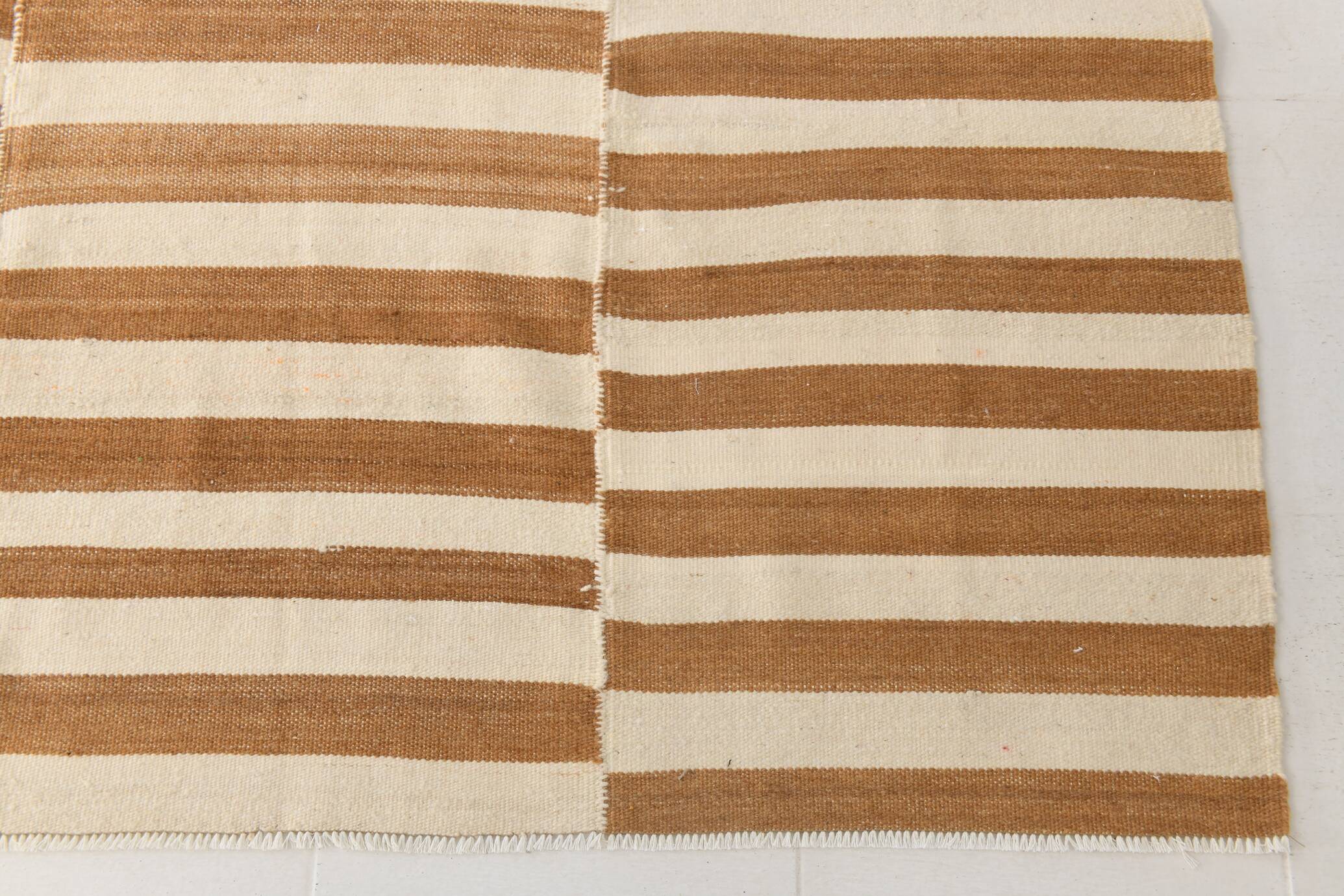 8x10 Beige & Bronze Contemporary Kilim Rug, 229x311Cm SK 35061