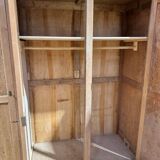 Old hardware cabinet in pitch pine - Early 20th century - Sandblasted