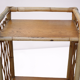 Chevet/table appoint/vintage bambou osier et chêne