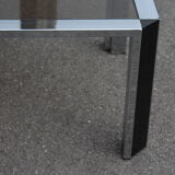 OLD VINTAGE CHROME COFFEE TABLE