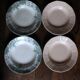 A set of 6 deep plates Fécamp Choisy le Roi Terre de Fer Rose Digoin.