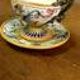 Small Cup and Saucer Majolica Fantechi Sesto Fiorentino Antique