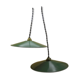 Pair of enamelled sheet metal hanging