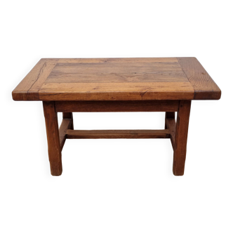Solid oak farmhouse coffee table, 84 x 50 cm